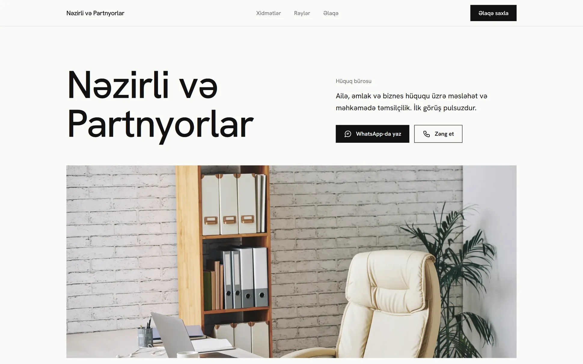 Nəzirli və Partnyorlar saytı